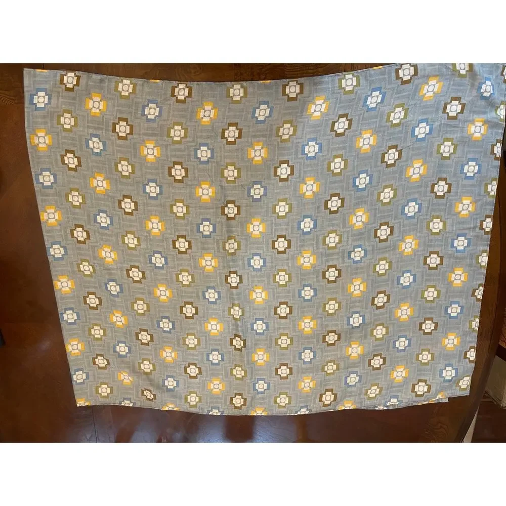 Uniqlo x Orla Kiely Stole Scarf Gray Retro Geometric Floral Print 2013 Limited